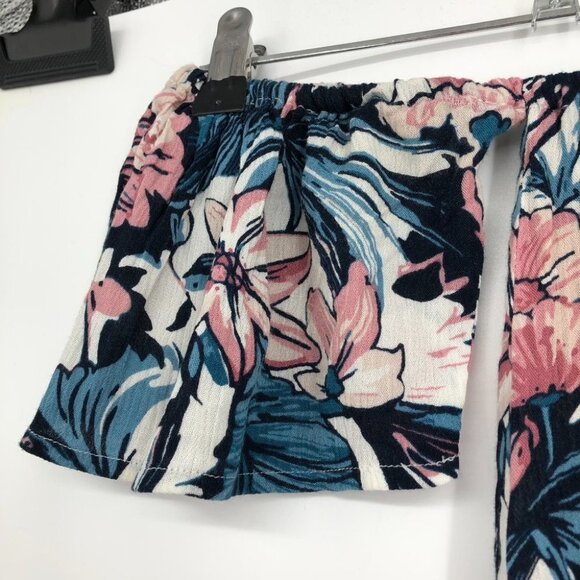 Spiritual Gangster Blue Floral Waikiki Off the Shoulder micro mini dress size S - Picture 7 of 13